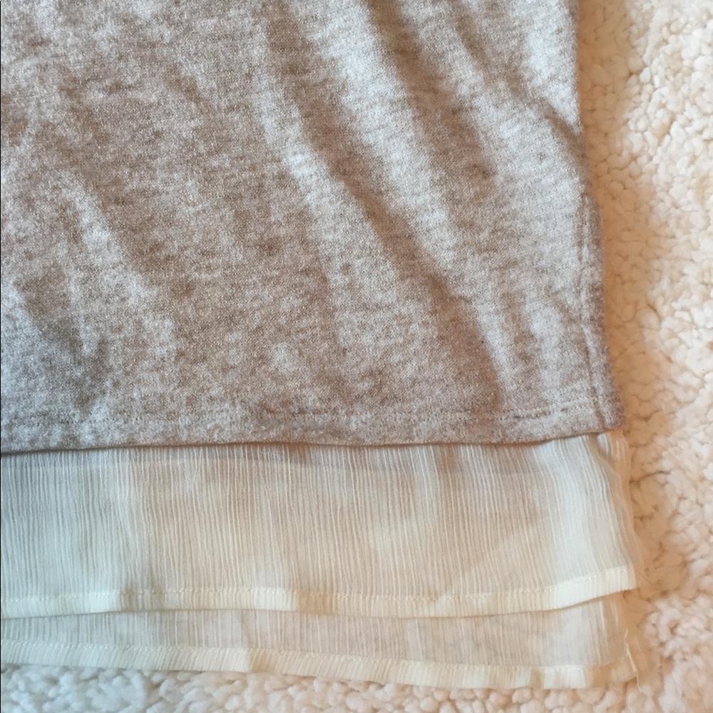 Grey sweater with chiffon detail - Picture 4 of 7